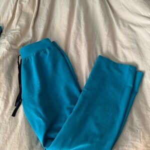 Figs Women's High Waisted Livingston Basic Scrub Pants in Teal